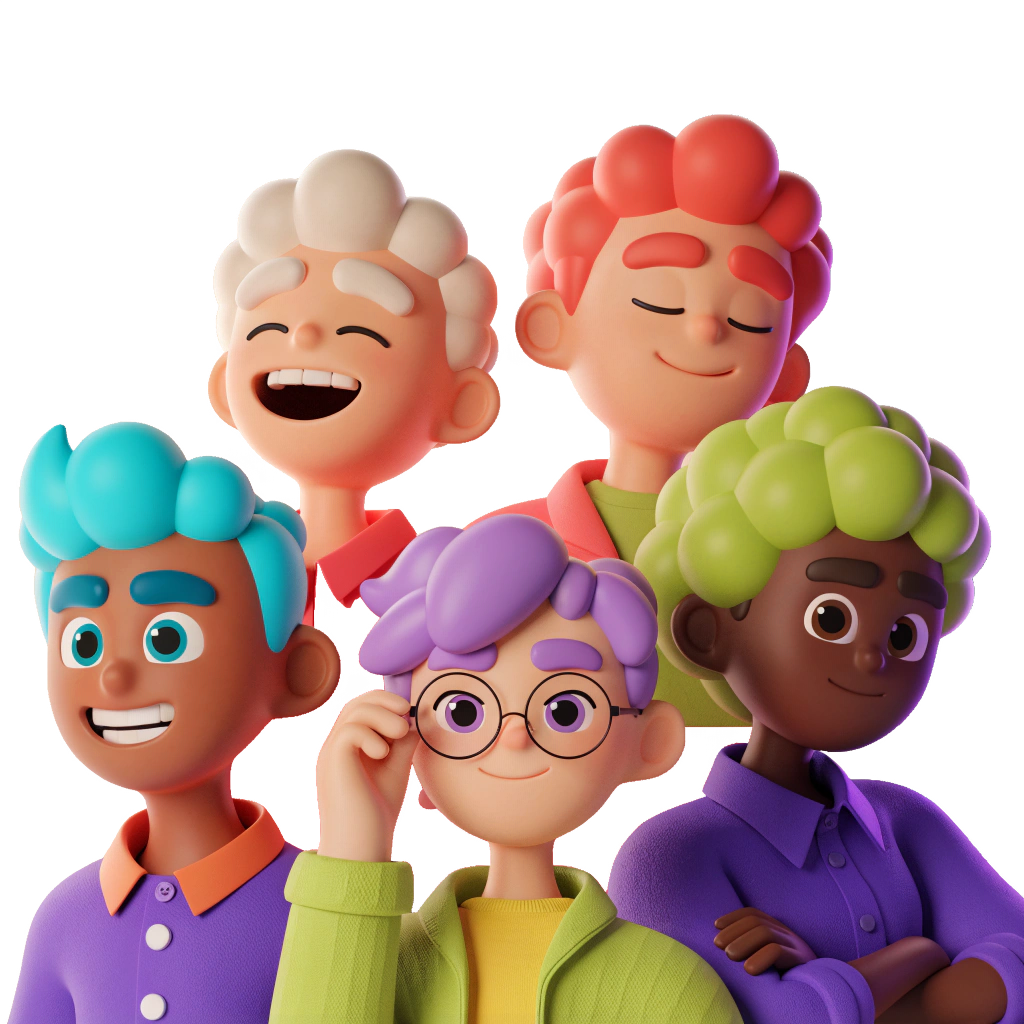 Portrait illustration of the remote team at Cynosuric Tech Labs